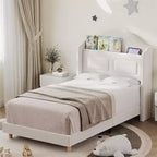 Telaio letto singolo imbottito in velluto con testiera contenitore ad alette, luci a LED, supporto a doghe in legno, nessun box spring richiesto, design a piattaforma.