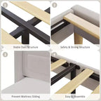 Telaio letto singolo imbottito in velluto con testiera contenitore ad alette, luci a LED, supporto a doghe in legno, nessun box spring richiesto, design a piattaforma.