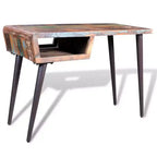 Scrivania legno di recupero multicolore, ferro verniciato 110 x 50 x 80 cm