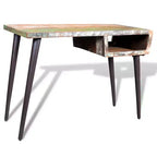 Scrivania legno di recupero multicolore, ferro verniciato 110 x 50 x 80 cm