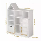 Libreria Scaffale, Libreria a 5 Ripiani in Legno con Ante, Libreria con Ripiani Regolabili, Librerie da Fattoria per Deposito Libri