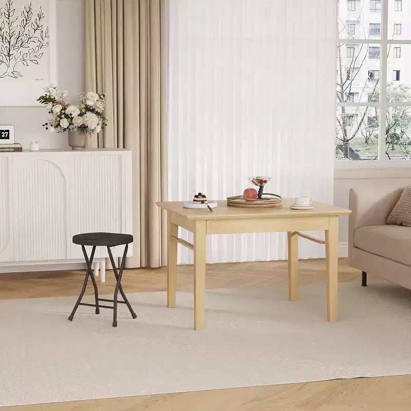 Sgabello Pieghevole da 18 Pollici con Maniglia, Sgabello Pieghevole Rotondo Portatile Resistente, Piedini Antiscivolo, Capacità di 270 kg, per Dormitorio, Cucina