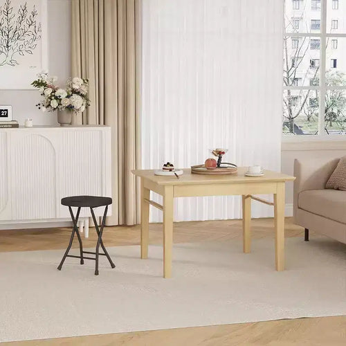 Sgabello Pieghevole da 18 Pollici con Maniglia, Sgabello Pieghevole Rotondo Portatile Resistente, Piedini Antiscivolo, Capacità di 270 kg, per Dormitorio, Cucina