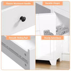 Mobile contenitore, credenza con 3 cassetti e 4 ante, 140 cm con ripiani regolabili per sala da pranzo soggiorno ingresso