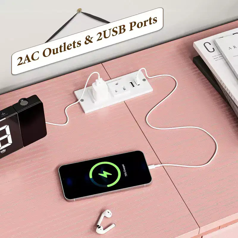 Cassettiera per TV da 63" W per TV da 65, 70, 75 pollici, comò a 14 cassetti per camera da letto con prese di corrente, centro di intrattenimento grande e lungo in tessuto