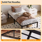 Struttura Letto senza Testiera, Telaio Letto a Piattaforma in Metallo con 12.8" di Spazio Sotto il Letto, Supporto a Doghe Metalliche, Non è Necessario il Box Spring