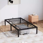 Struttura Letto senza Testiera, Telaio Letto a Piattaforma in Metallo con 12.8" di Spazio Sotto il Letto, Supporto a Doghe Metalliche, Non è Necessario il Box Spring