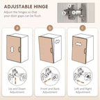 Dispensa da 70 Farmhouse, credenza da cucina con ante in vetro, ripiani regolabili, ripiano aperto per microonde