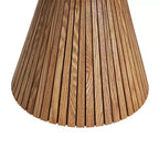 Tavolino d'appoggio con Trifoglio a Quattro Foglie, Top in Resina effetto Pietra, Base a Doghe in Legno, Nero e Grigio