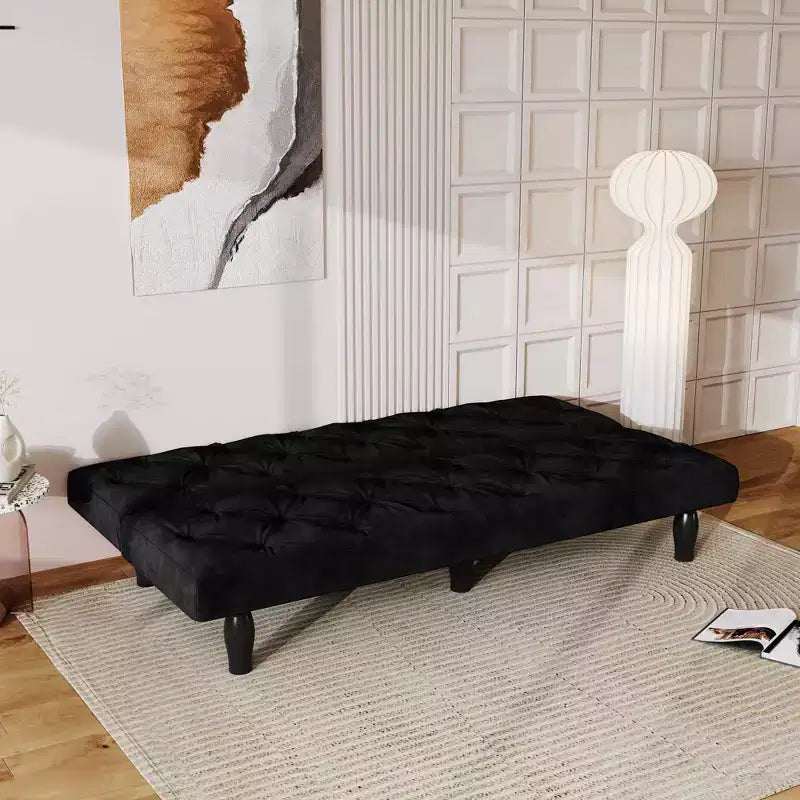 Divano Letto a Due Posti in Velluto, Regolabile in 3 Posizioni, Capacità 227 kg, Soggiorno Camera da Letto