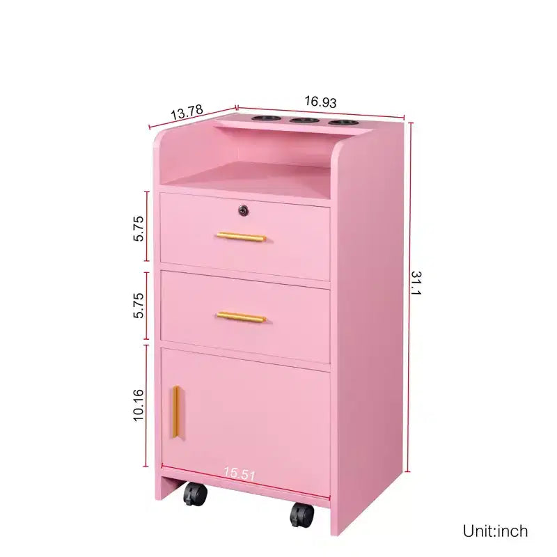 Mobiletto con serratura per salone di bellezza, porta asciugacapelli, cassetto per attrezzatura da parrucchiere