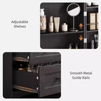 Dispensa alta da cucina da 183 cm, armadio contenitore grande indipendente con 3 cassetti e ripiani regolabili, organizer da fattoria per soggiorno e cucina