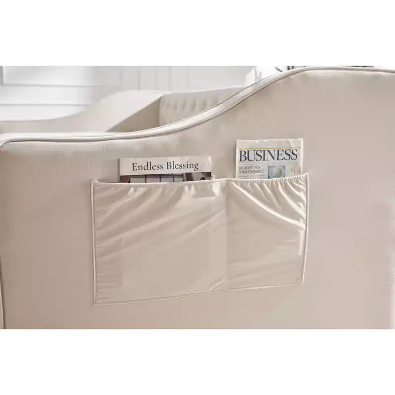 Divano Letto Singolo con Letto Estraibile, Divano Letto in Velluto, Porta USB, Tasche Laterali, Schienale Trapuntato