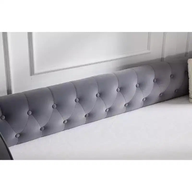 Divano Letto Singolo con Letto Estraibile, Divano Letto in Velluto, Porta USB, Tasche Laterali, Schienale Trapuntato