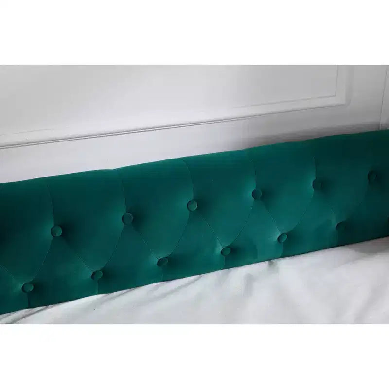 Divano Letto Singolo con Letto Estraibile, Divano Letto in Velluto, Porta USB, Tasche Laterali, Schienale Trapuntato