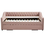 Divano Letto Singolo con Letto Estraibile, Divano Letto in Velluto, Porta USB, Tasche Laterali, Schienale Trapuntato
