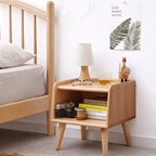 Comodino in legno massello naturale per camera da letto e soggiorno