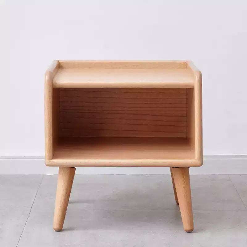 Comodino in legno massello naturale per camera da letto e soggiorno