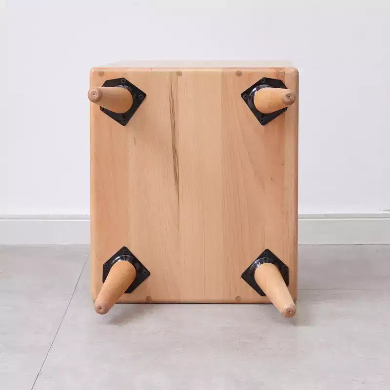 Comodino in legno massello naturale per camera da letto e soggiorno
